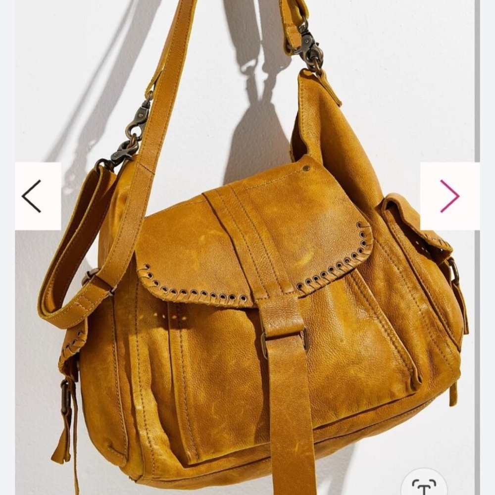 Mustard Leather Shoulder Bag